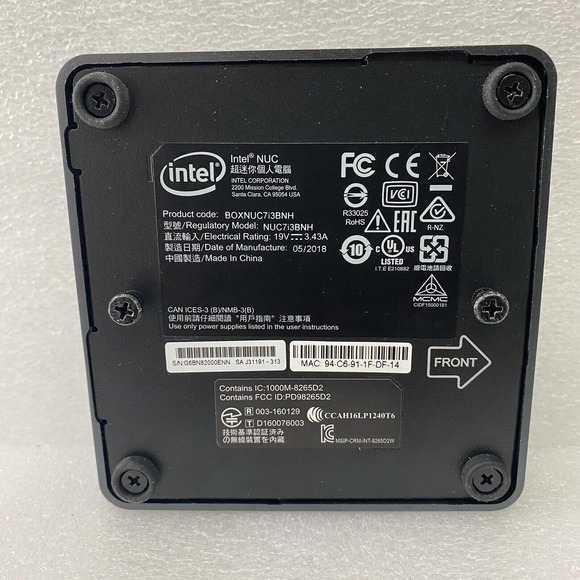 Intel NUC Mini PC NUC7i3BNH Core i3 2.40GHz 8Gb Ram 240Gb SSD Windows 10 - Picture 6 of 10